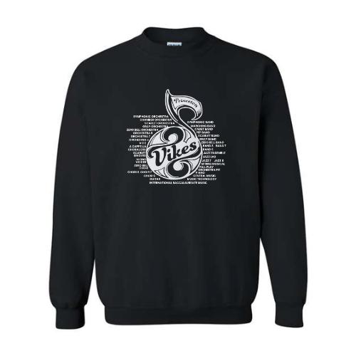 Old School Music Note Crewneck Sweatshirt