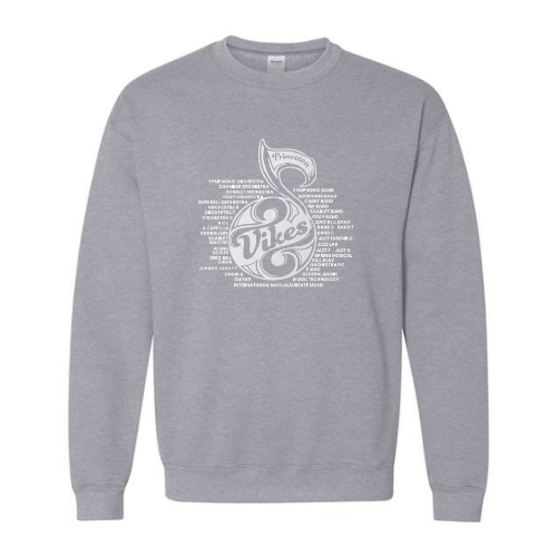 Old School Music Note Crewneck Sweatshirt