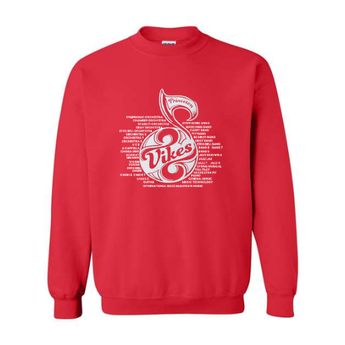 Old School Music Note Crewneck Sweatshirt