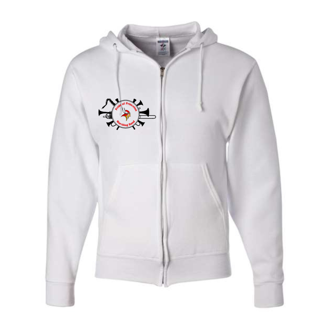 Pop Logo Full Zip Gildan White