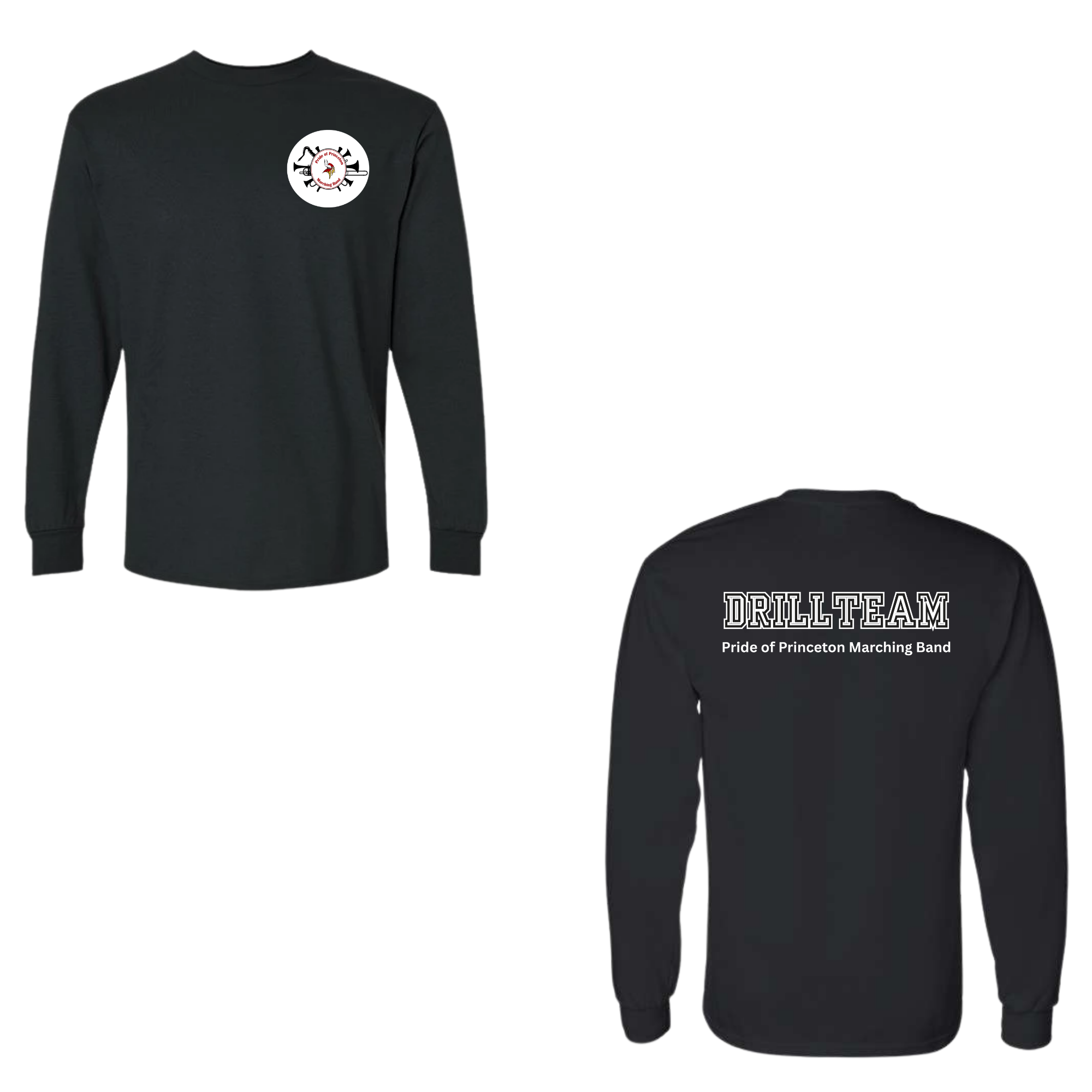 PoP Drill Team Long Sleeve Black T-Shirt