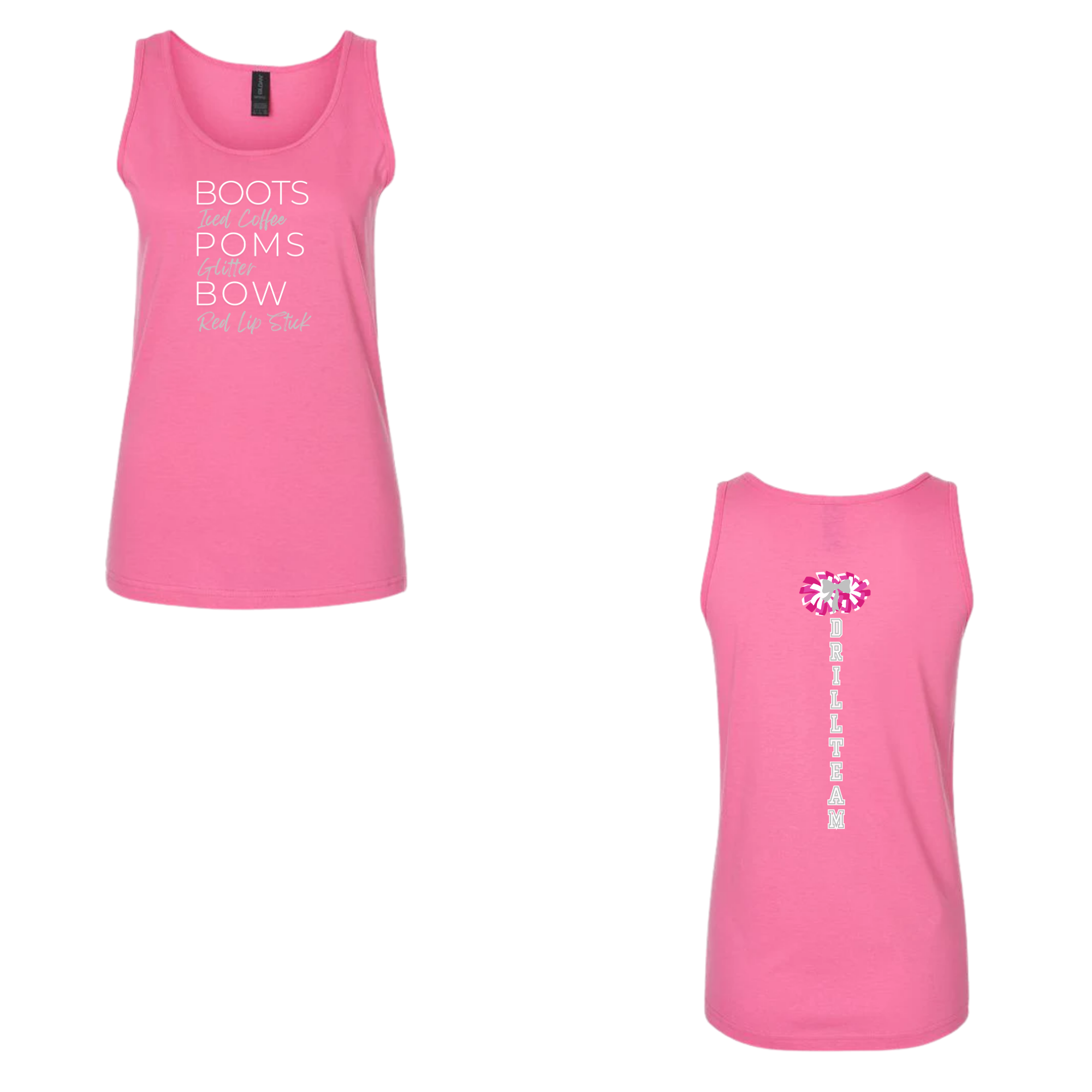 Extra Pop Drill Team Pink Tank